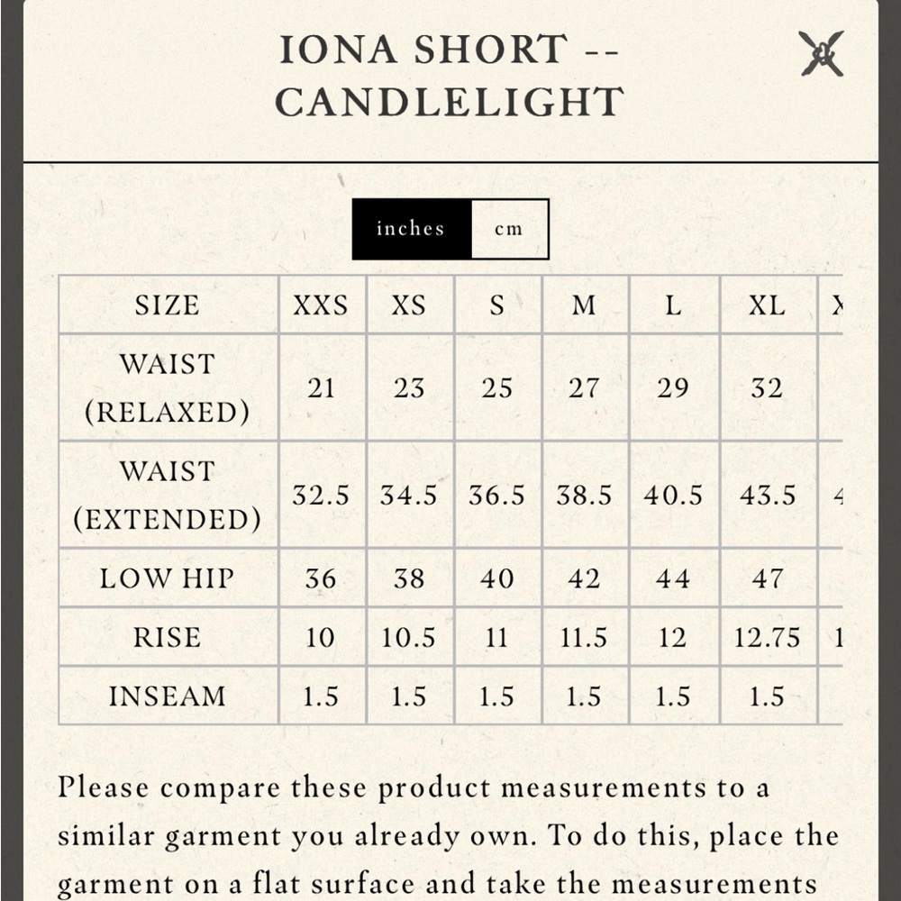 NWOT DÔEN Iona shorts, candlelight in Small - Picture 4 of 7